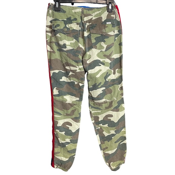 Mother camo jogger pants linen blend no zip misfit side stripe 23 - Picture 3 of 13